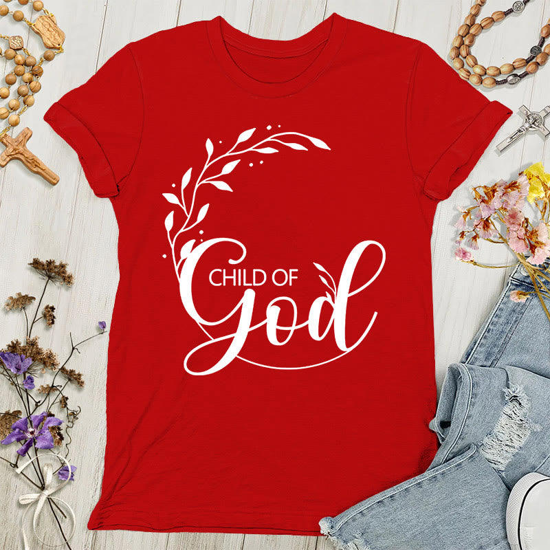 Christianartworkshop Child of God Adult Women's T-shirt - Red - 4XL - image 1