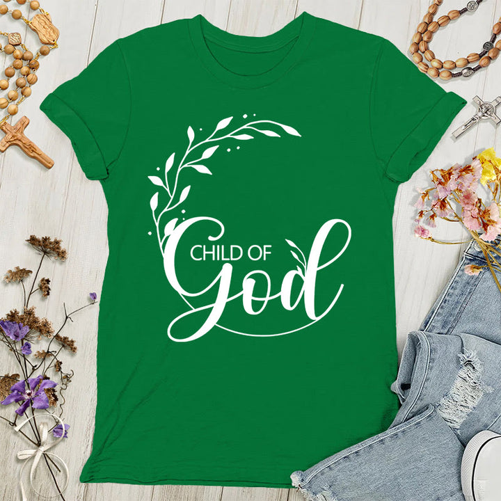 Christianartworkshop Child of God Adult Women's T-shirt - Green - 4XL - image 3