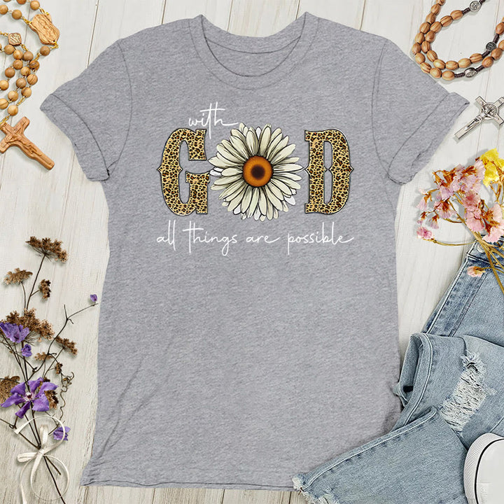 Christianartworkshop With God, All Things Are Possible Women's T-shirt - Sports Gray - 4XL - image 6