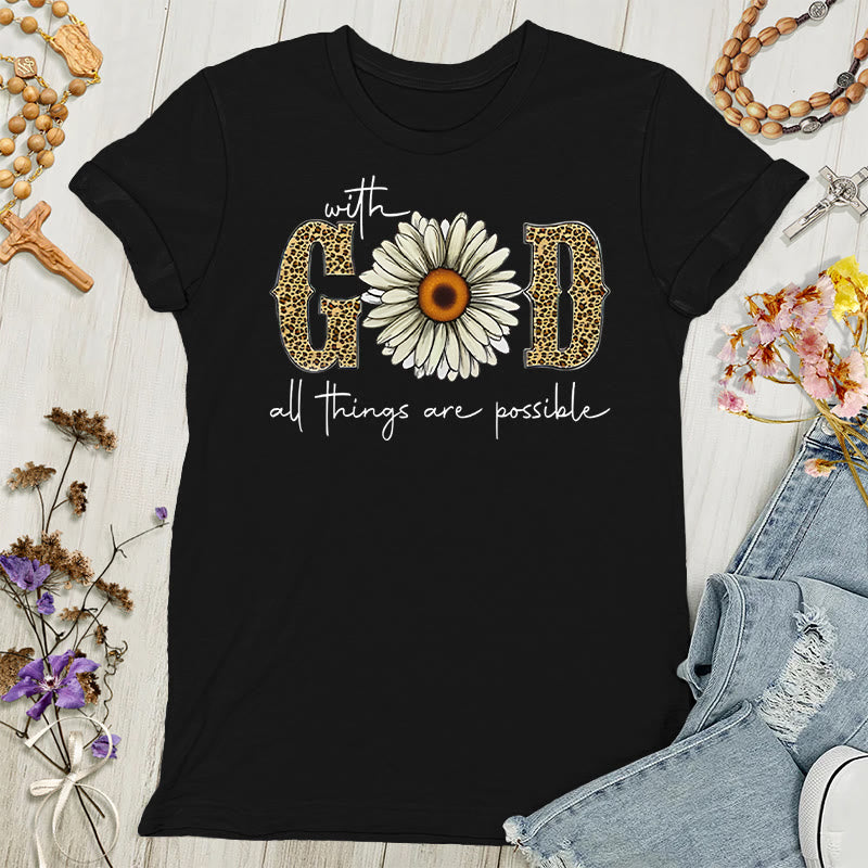 Christianartworkshop With God, All Things Are Possible Women's T-shirt - Black - 4XL - image 0