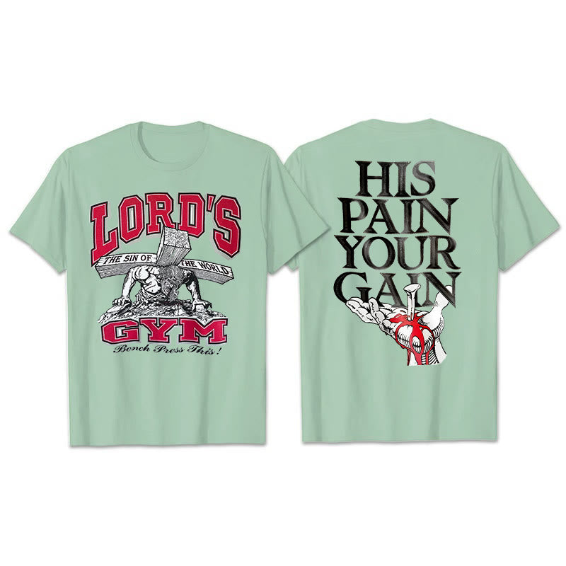 Christianartworkshop His Pain Your Gai T-shirt - Light Green - 2XL - image 11