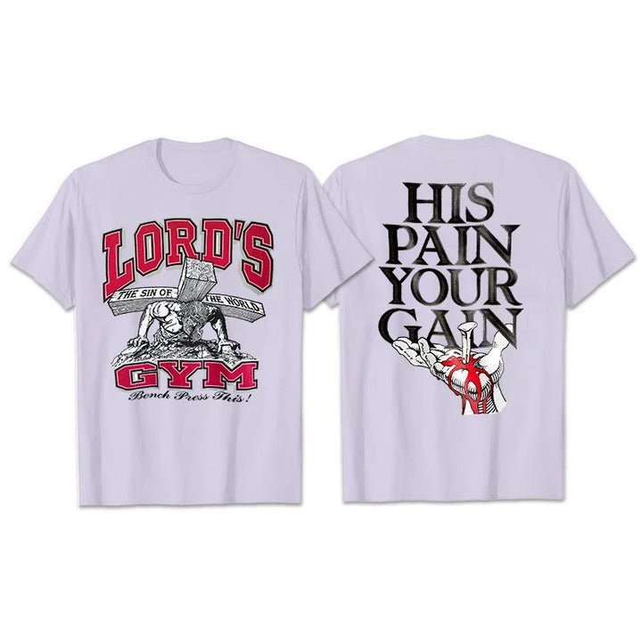 Christianartworkshop His Pain Your Gai T-shirt - Purple - 2XL - image 11