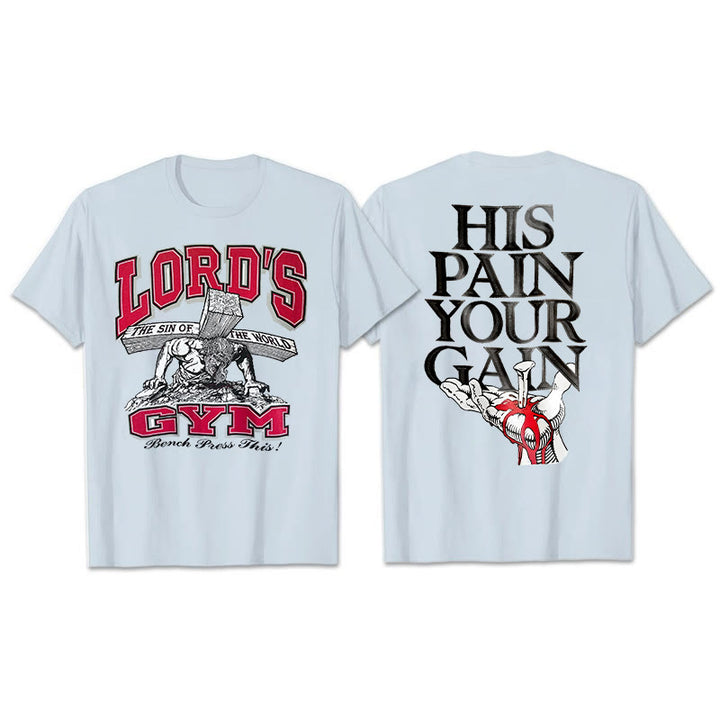 Christianartworkshop His Pain Your Gai T-shirt - Blue - 2XL - image 9