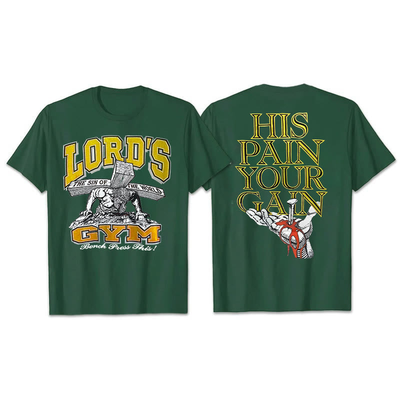 Christianartworkshop His Pain Your Gai T-shirt - Dark Green - 2XL - image 13