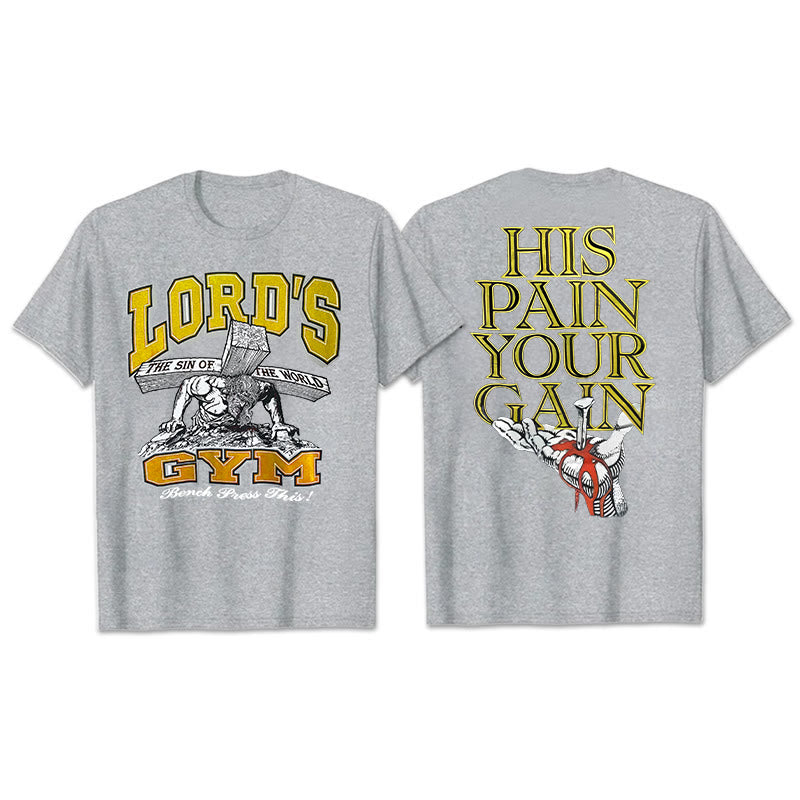 Christianartworkshop His Pain Your Gai T-shirt - Grey - 2XL - image 7