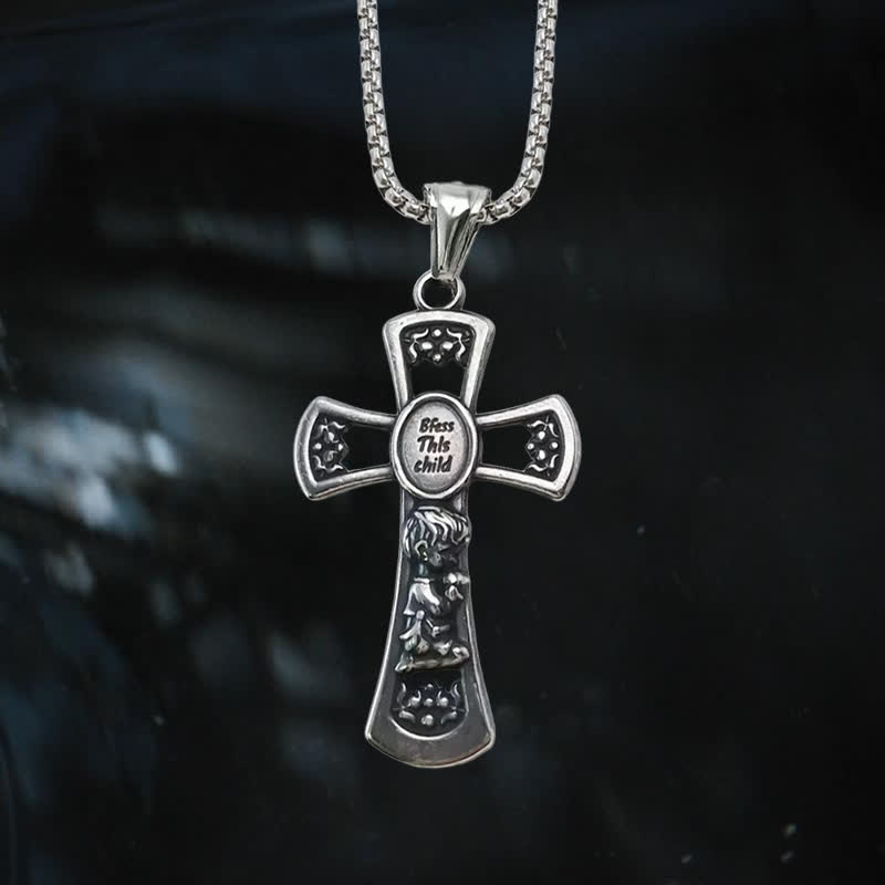 Christianartworkshop Child of God Faith Necklace: Steady Companion for Faithful Days - Retro Silver - image 0