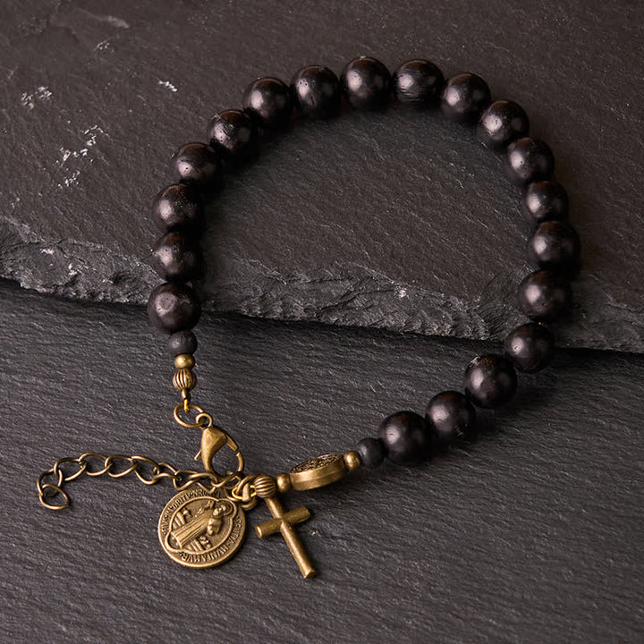 Ebony Beads St. Benedict the Blessed Protection Bracelet - image 12