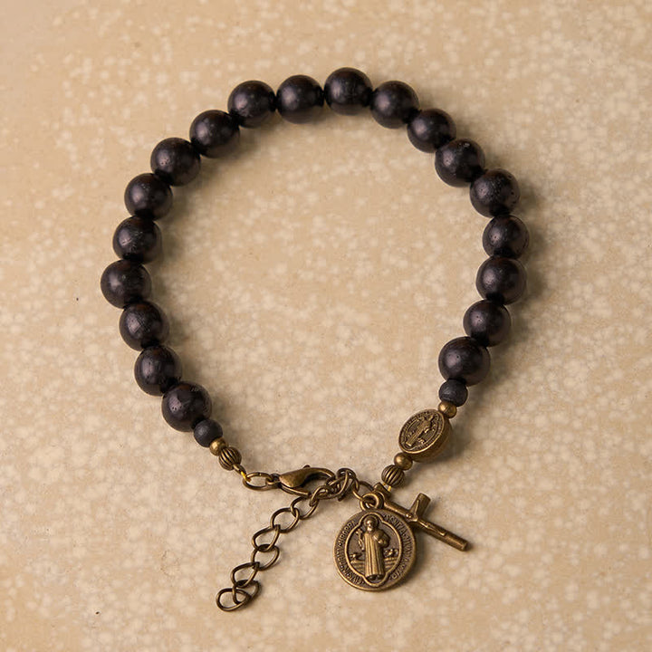 Ebony Beads St. Benedict the Blessed Protection Bracelet - image 10