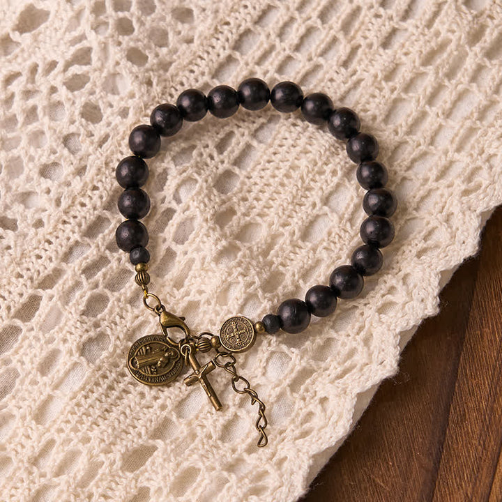 Ebony Beads St. Benedict the Blessed Protection Bracelet - image 14