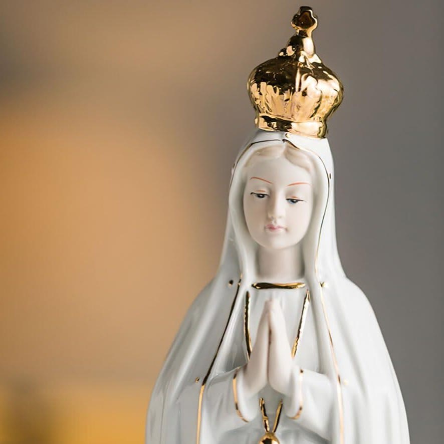 Christianartworkshop Classic Our Lady of Fatima Statue Sacred Home Ornament for Prayer Corners  - image 1