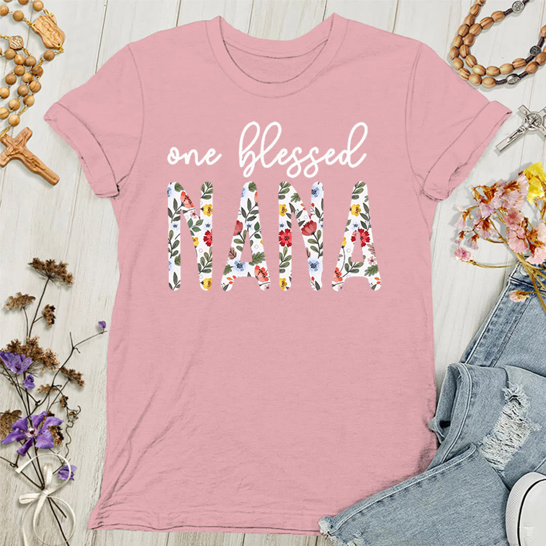 Christianartworkshop One Blessed Nana Women's T-shirt - Pink - 4XL - image 3