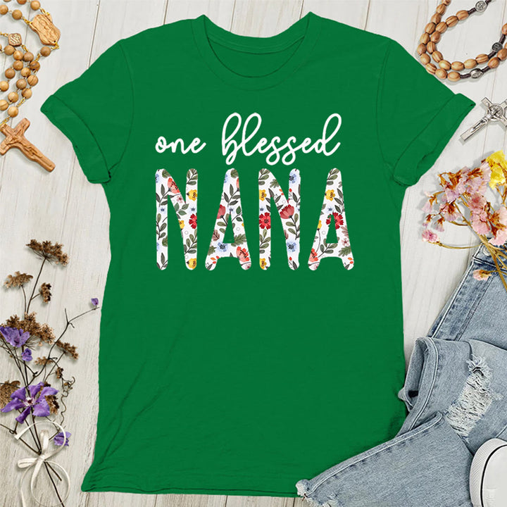 Christianartworkshop One Blessed Nana Women's T-shirt - Green - 4XL - image 7