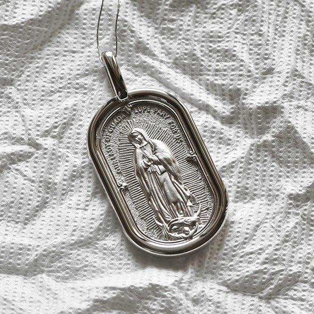 Christianartworkshop 925 Sterling Silver Elegant Our Lady of Guadalupe Pendant Necklace - image 4