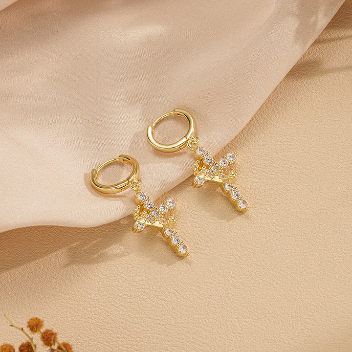 Christianartworkshop Modern Crowned in Faith Cross Necklace and Earrings - image 12