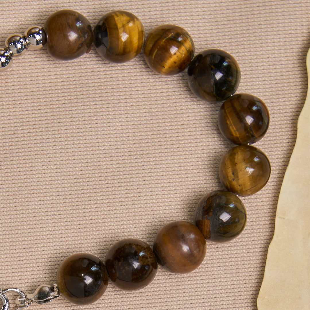 Christianartworkshop Compact Tiger Eye Pocket Rosary with Crucifix & Divine Mercy for Daily Prayers - image 5