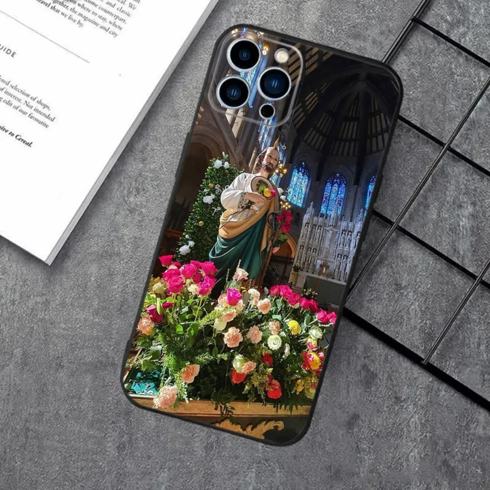 Christianartworkshop Holy Jesus Classic Art Phone Case: Sacred Design and Peace - Floral Sanctuary - 15plus - image 4