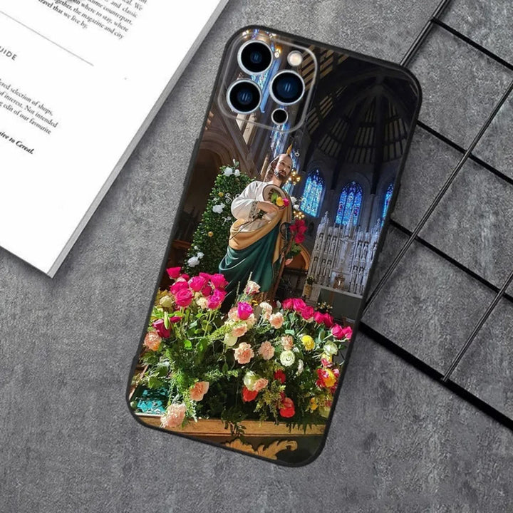 Christianartworkshop Holy Jesus Classic Art Phone Case: Sacred Design and Peace - Floral Sanctuary - 15plus - image 4