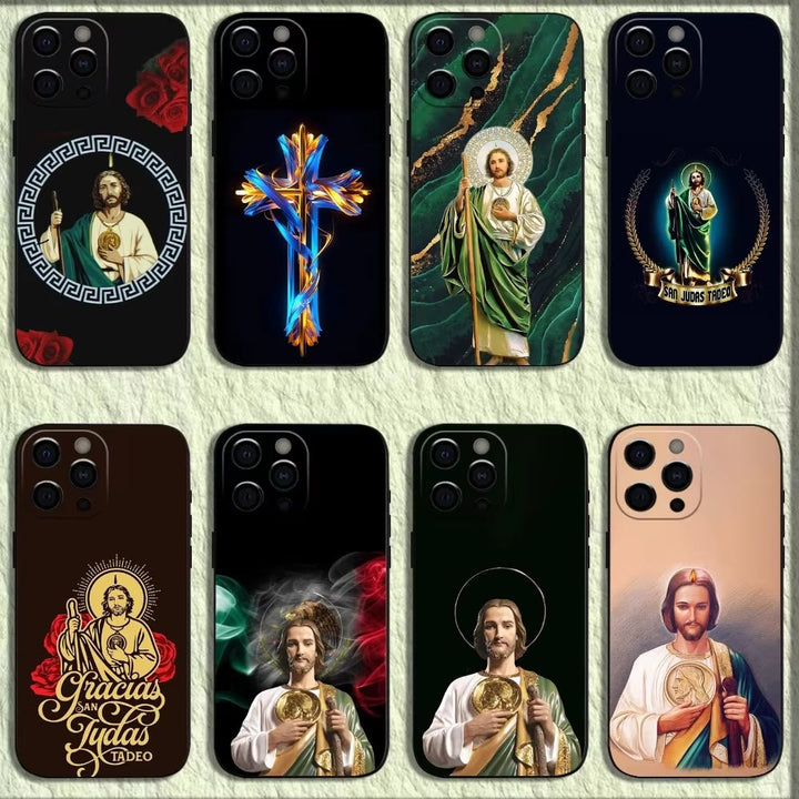 Christianartworkshop Saintly Jesus Holy Image Phone Case: A Symbol of Faith and Protection - Classic Saint - iPhone13 - image 1