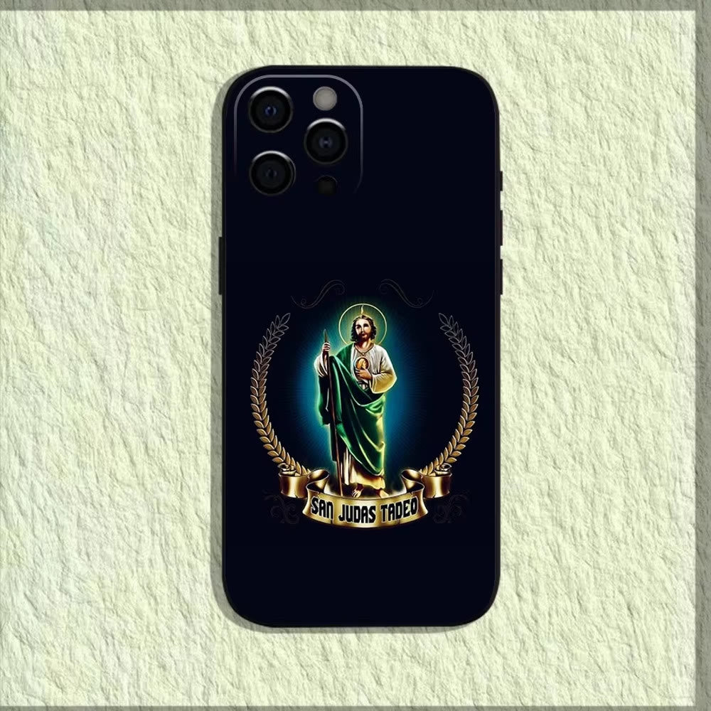 Christianartworkshop Saintly Jesus Holy Image Phone Case: A Symbol of Faith and Protection - Sacred Laurel - 15plus - image 6