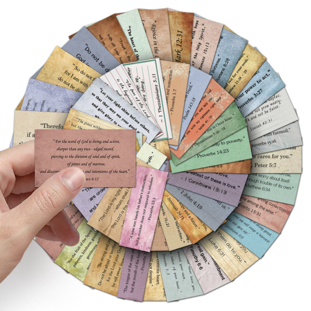 Christianartworkshop Pocket-Sized Vintage Bible Verse Cards for Personal Devotion or Gift Giving - image 1