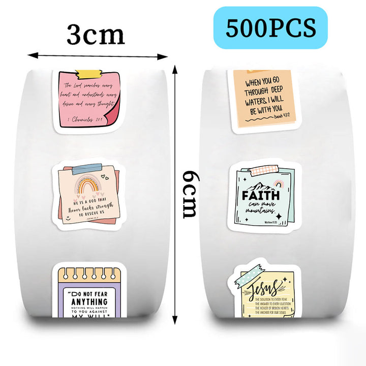 Christianartworkshop Uplifting Bible Note Stickers Roll: Daily Blessings for Journals & Gifts - image 4