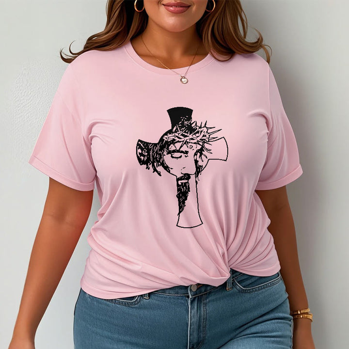 Christianartworkshop Modern Crown of Thorns and Cross Design Unisex T-shirt - image 14