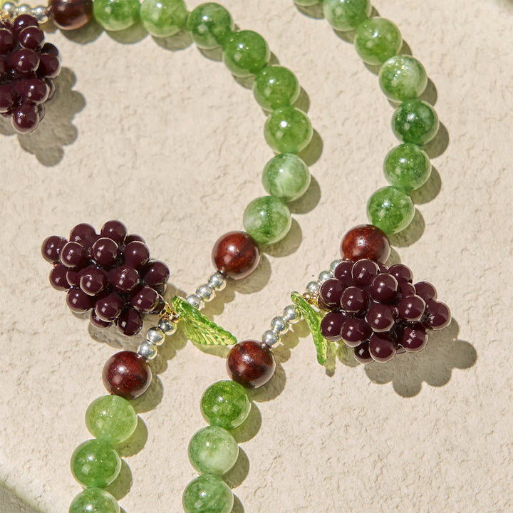 Christianartworkshop Green and Purple Grape Bead Rosary Inspired by Christ the True Vine - image 7