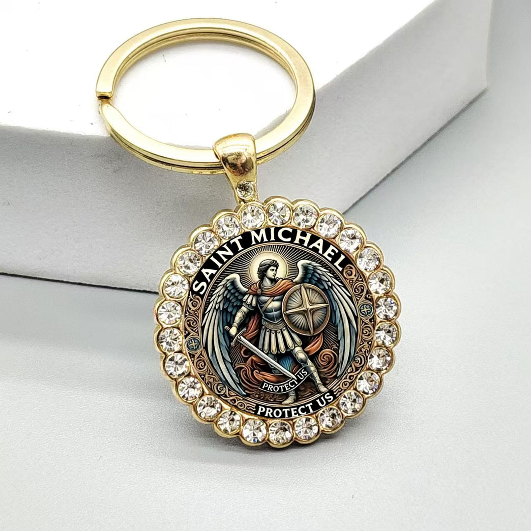 Christianartworkshop Guardian Angel St. Michael Keychain Bringing Strength and Spiritual Guidance - image 2