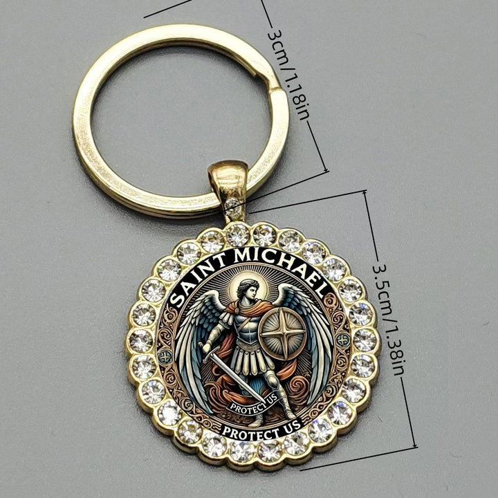 Christianartworkshop Guardian Angel St. Michael Keychain Bringing Strength and Spiritual Guidance - image 4