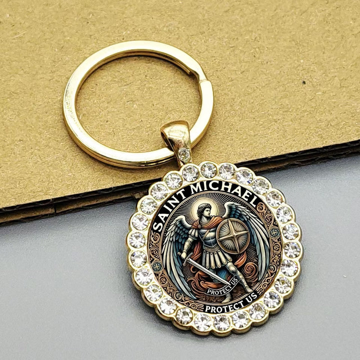 Christianartworkshop Guardian Angel St. Michael Keychain Bringing Strength and Spiritual Guidance - image 3
