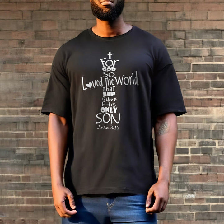 Christianartworkshop For God So Loved the World Christian Bible Verse Unisex T-shirt - image 2