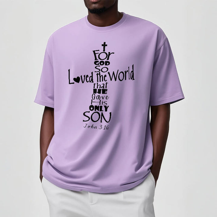 Christianartworkshop For God So Loved the World Christian Bible Verse Unisex T-shirt - image 13