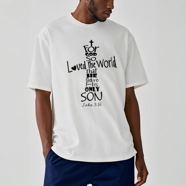 Christianartworkshop For God So Loved the World Christian Bible Verse Unisex T-shirt - image 6