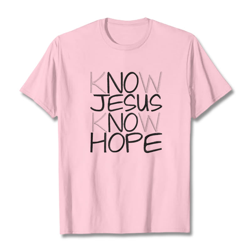 Christianartworkshop Know Jesus Know Hope Faith Statement Unisex T-shirt - Light Pink - 2XL - image 15