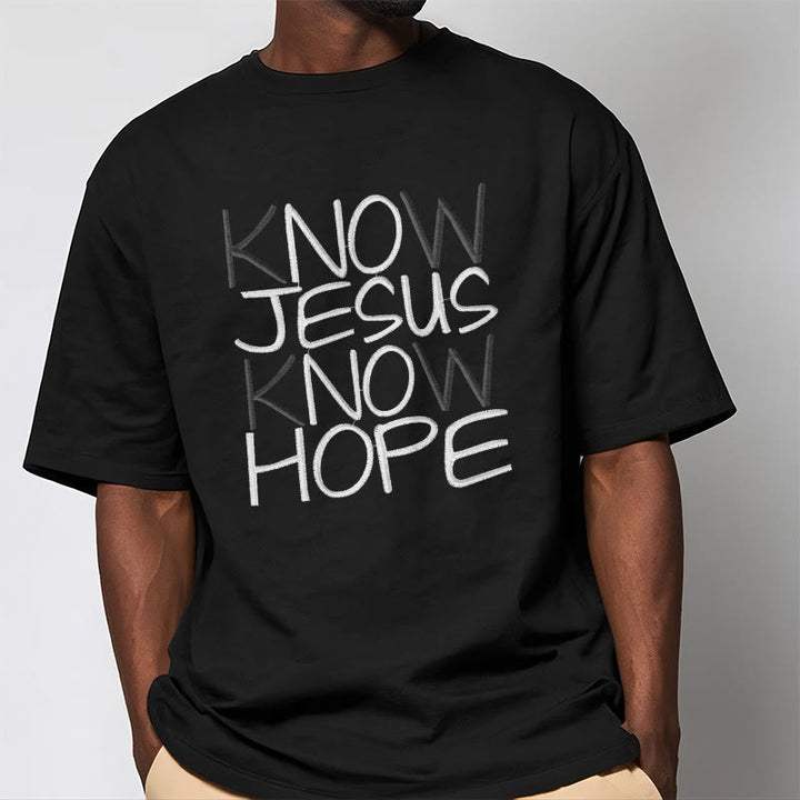 Christianartworkshop Know Jesus Know Hope Faith Statement Unisex T-shirt - image 3
