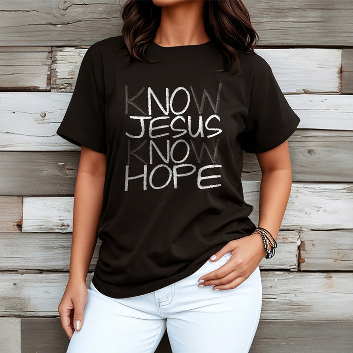 Christianartworkshop Know Jesus Know Hope Faith Statement Unisex T-shirt - image 6