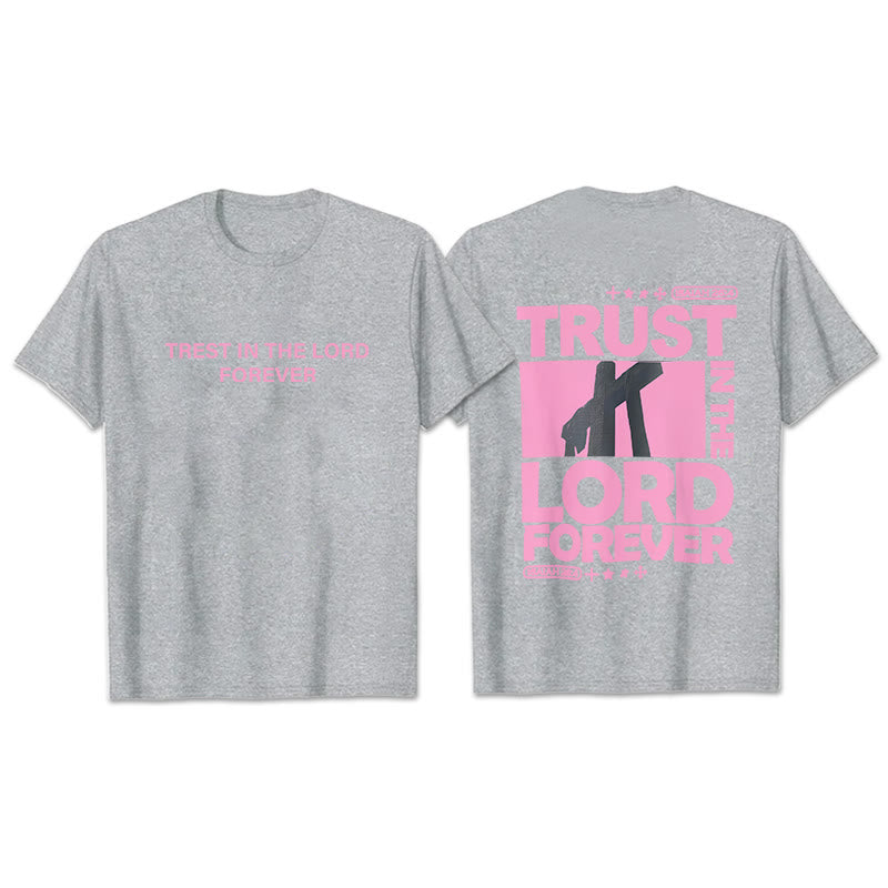 Christianartworkshop Trust In The Lord Forever T-Shirt - Grey - 2XL - image 27