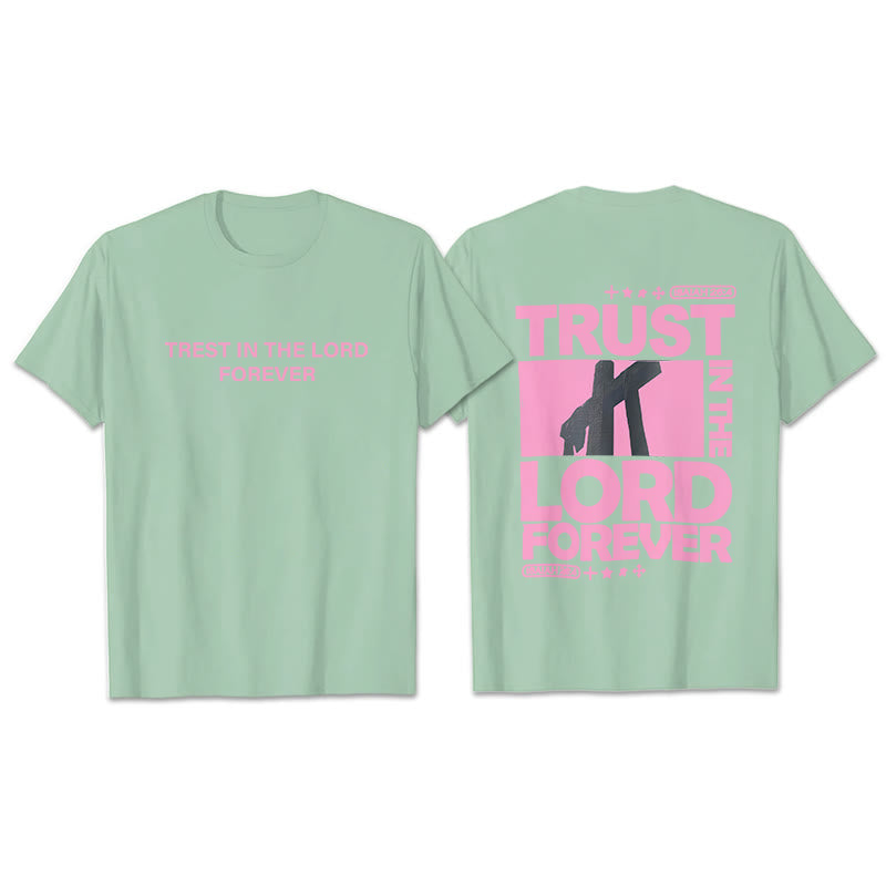 Christianartworkshop Trust In The Lord Forever T-Shirt - Light Green - 2XL - image 18