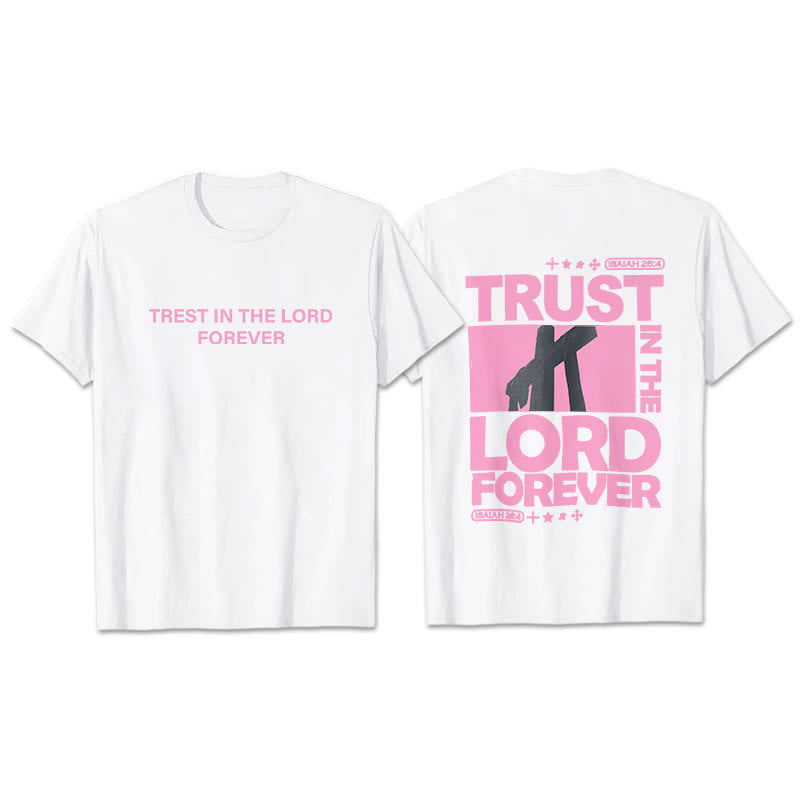 Christianartworkshop Trust In The Lord Forever T-Shirt - White - 2XL - image 6