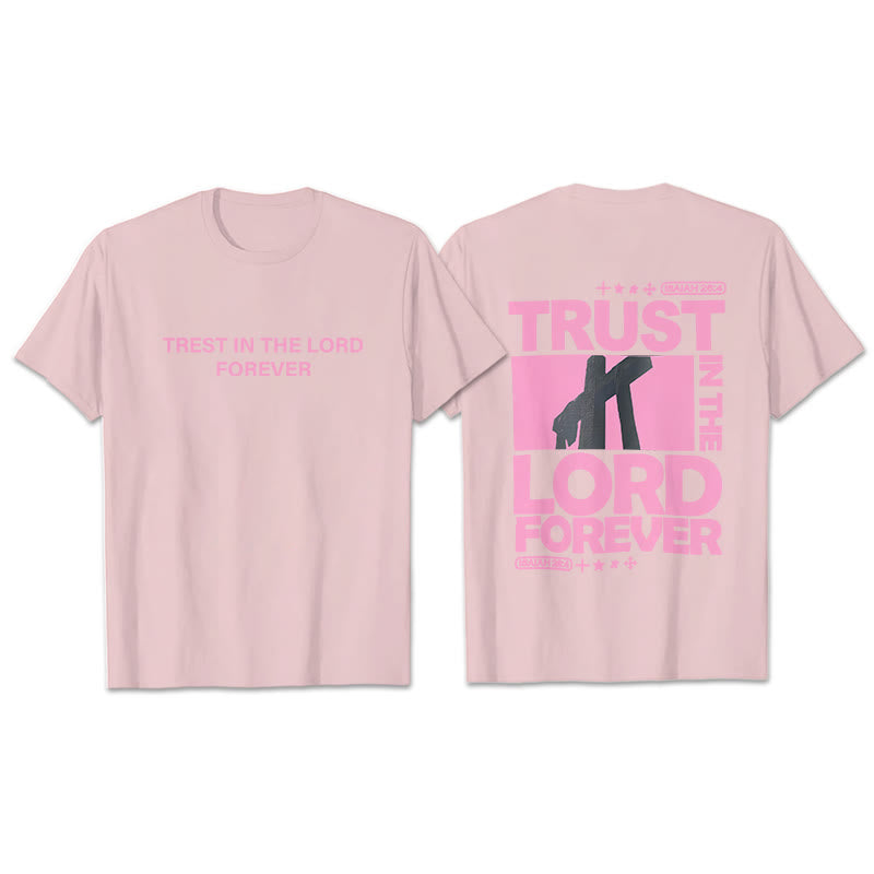 Christianartworkshop Trust In The Lord Forever T-Shirt - Pink - 2XL - image 15