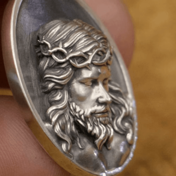 Christianartworkshop 925 Silver Crown of Thorns Jesus Medal Necklace: A Reminder of His Sacrifice - image 6