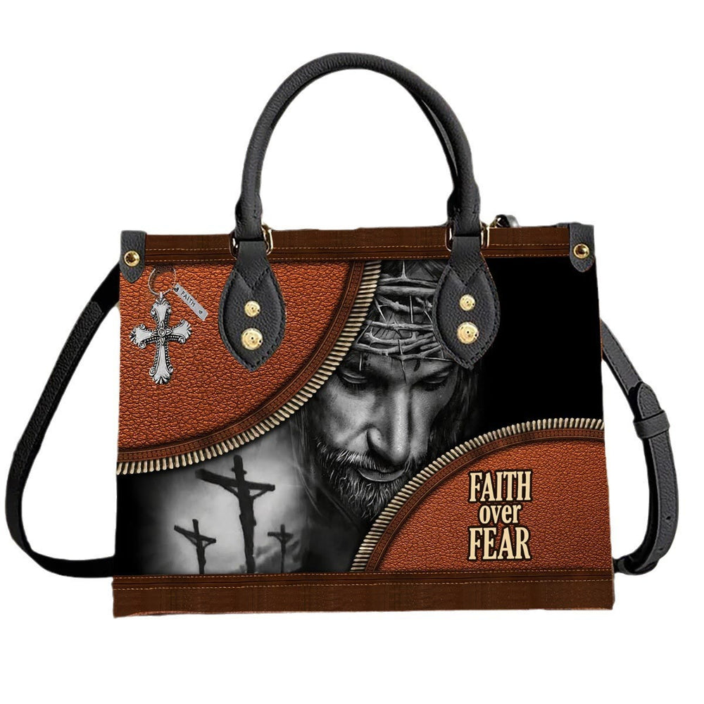 Christianartworkshop Faith Over Fear Jesus Themed Handbag: Carry Courage and Christ with You - image 2