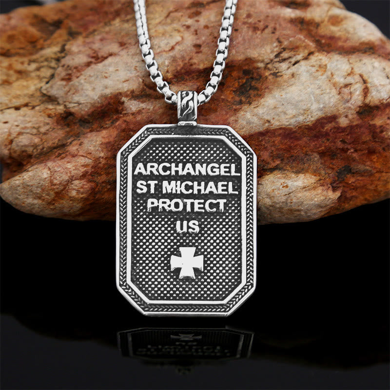 Christianartworkshop Classic Style St. Michael the Archangel Protection Stainless Steel Pendant Necklace - image 17
