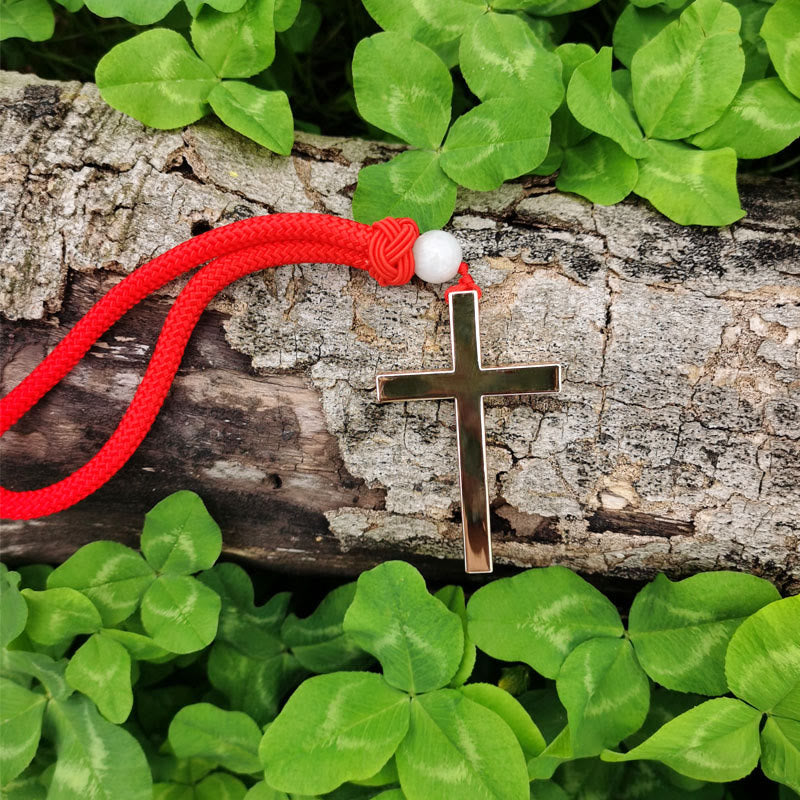 Minimalist Tri-color Cross Car Pendant for Spiritual Safety on the Road ...