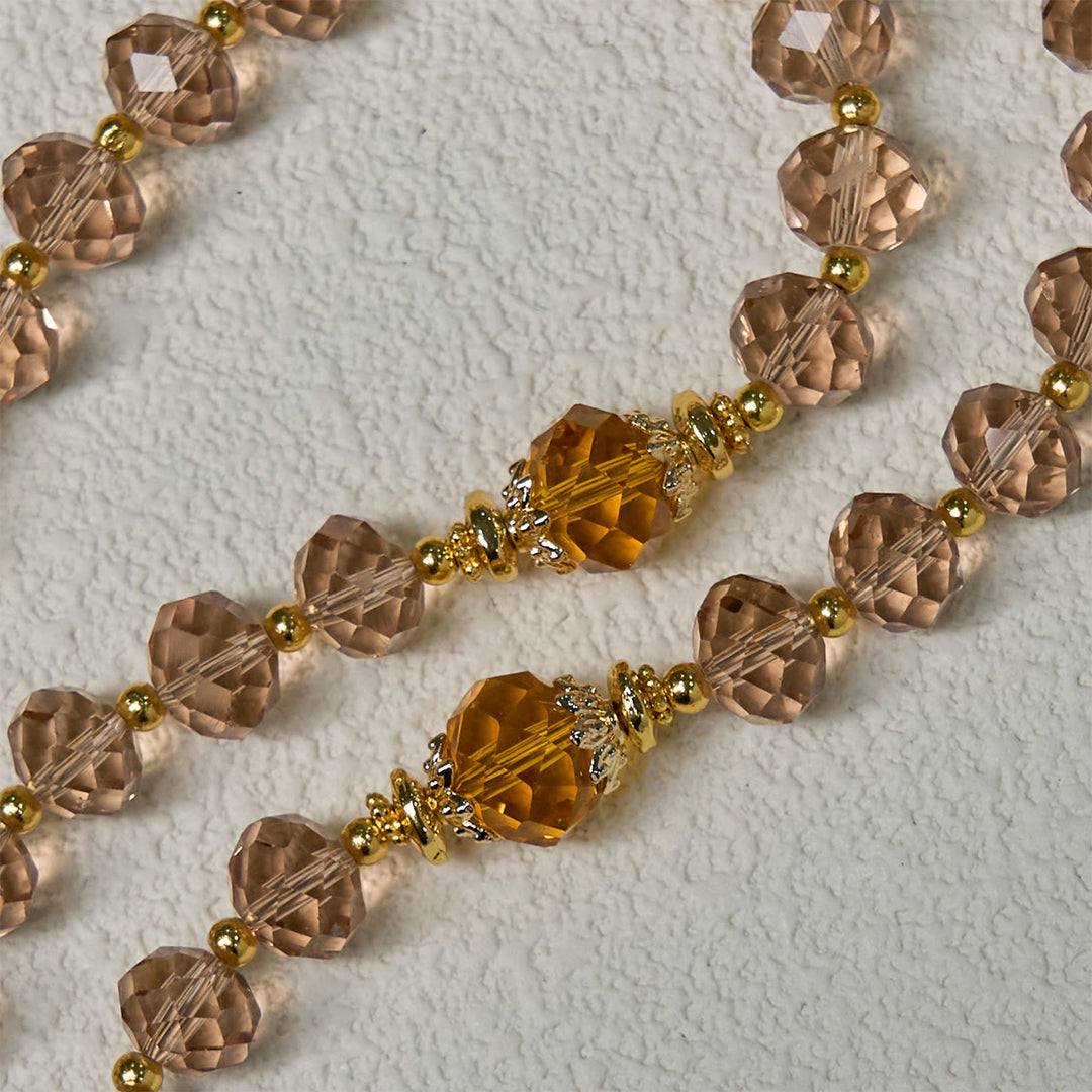 Christianartworkshop Shimmering Amber Beads Rosary Featuring Graceful Our Lady of Guadalupe Medal - image 6
