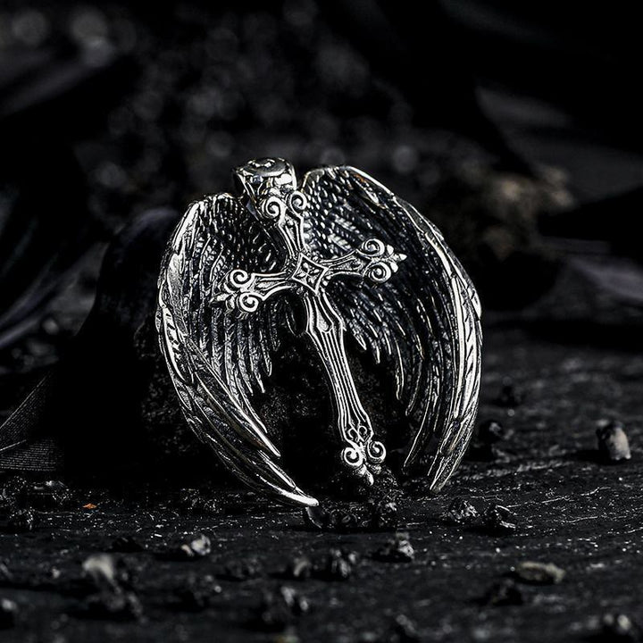 Christianartworkshop Guardian Angel Wings Cross Pendant Necklace: Spiritual Protection Jewelry - image 3