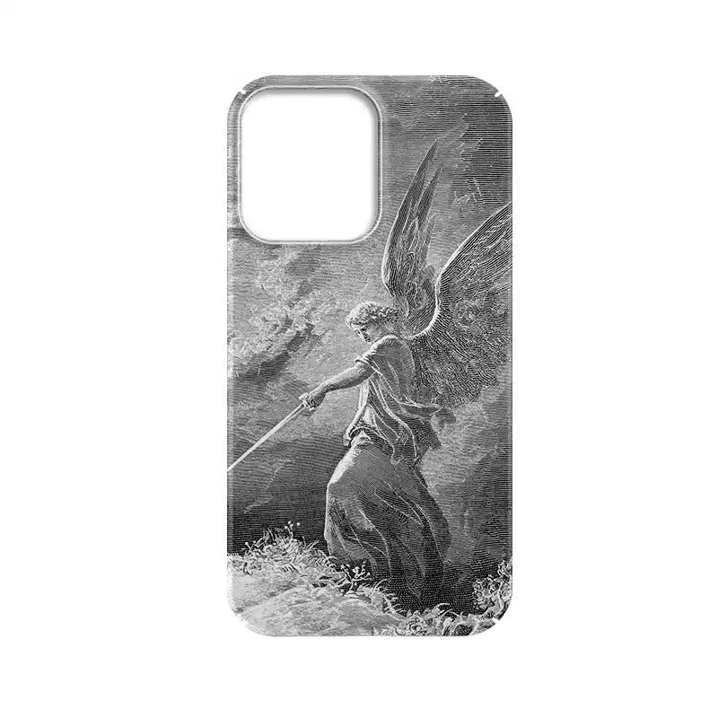 Christianartworkshop Guardian Archangel St. Michael Phone Case: Inspiring Biblical Scene - iPhone 16Pro Max - Style#1 - image 0