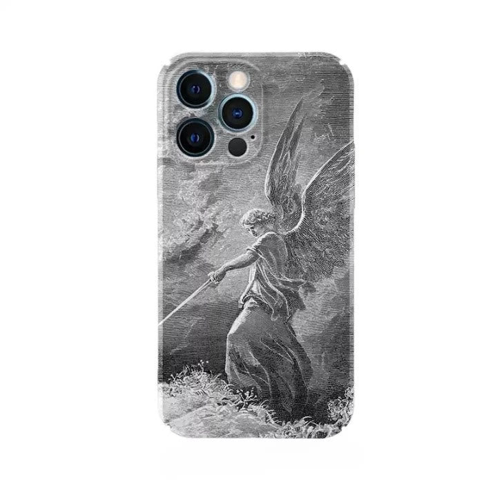 Christianartworkshop Guardian Archangel St. Michael Phone Case: Inspiring Biblical Scene - iPhone 16Pro Max - Style#2 - image 1
