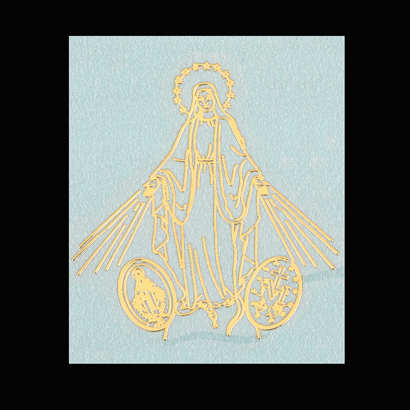 Christianartworkshop Golden Saint Sticker for Phone: Multiple Holy Figures Available - Our Lady of Grace - image 7
