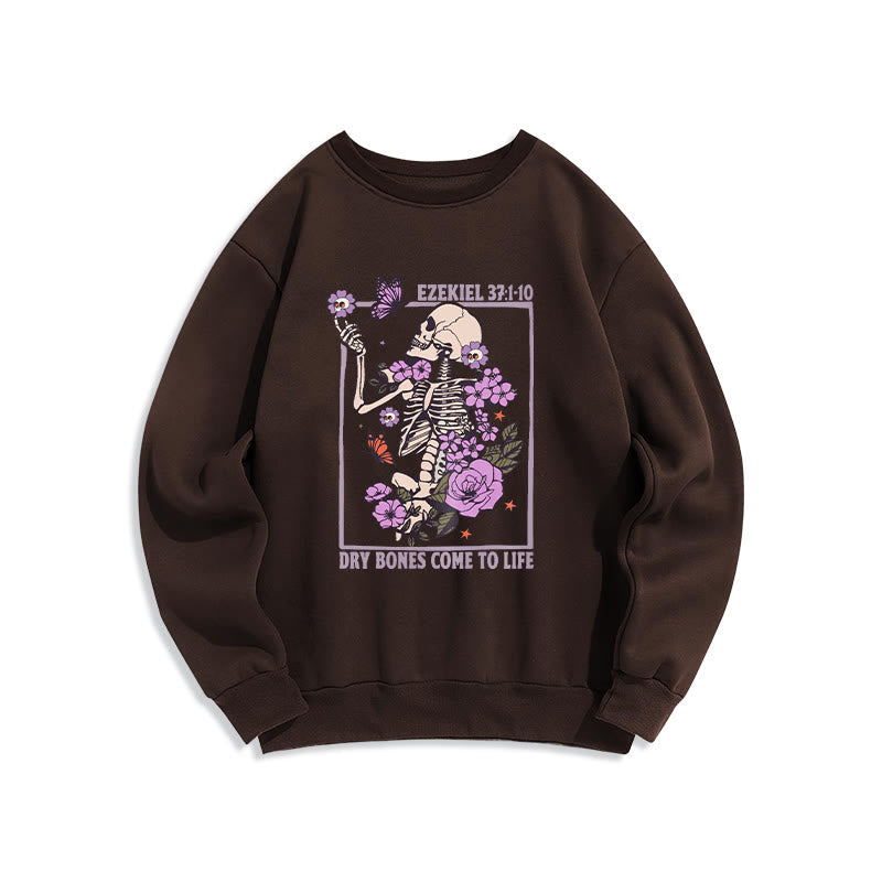 Christianartworkshop Dry Bones Rise in Faith Fleece Lined Polyester Sweatshirt - Brown - 2XL - image 6